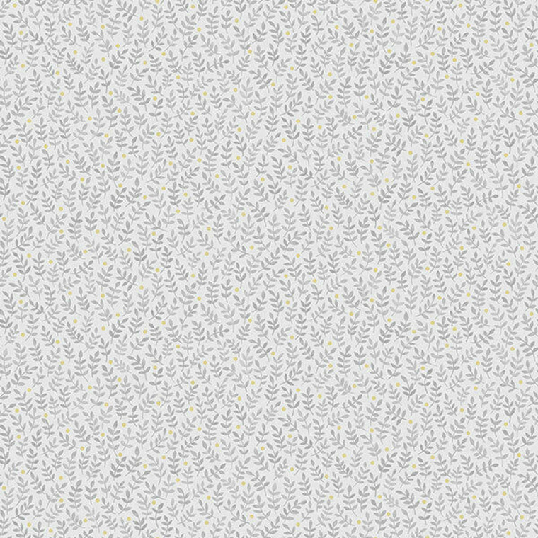 27019 - Morgongava Small Leaves Grey Galerie Wallpaper