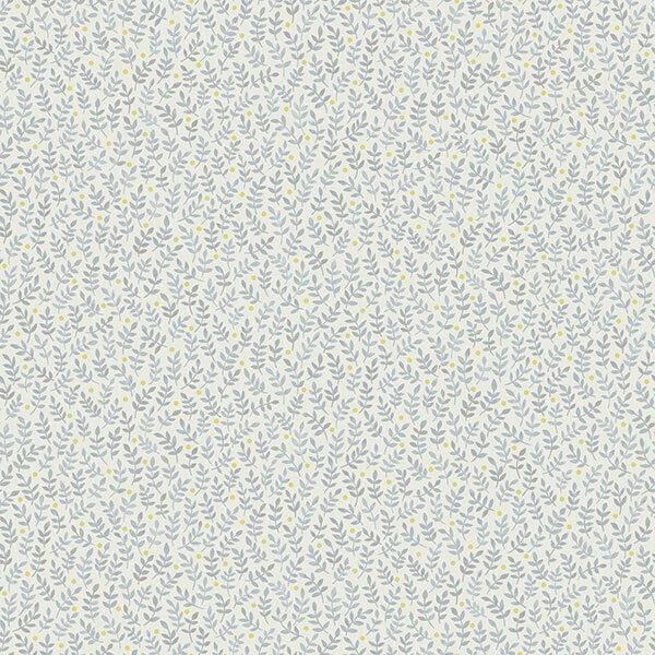 Galerie 27020 - Morgongava Small Leaves Blue Galerie Wallpaper roll - luxury design for UK feature walls
