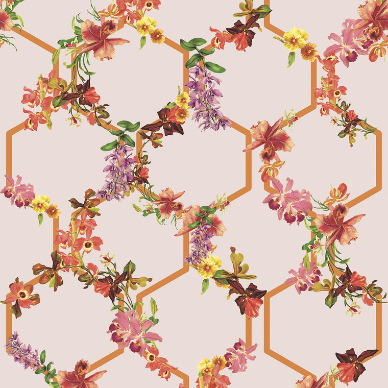 12646 - Ted Baker Fantasia Geometric Floral Multicoloured Galerie Wallpaper