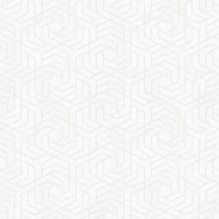 32606 - City Glam Hex Geometric White Galerie Wallpaper