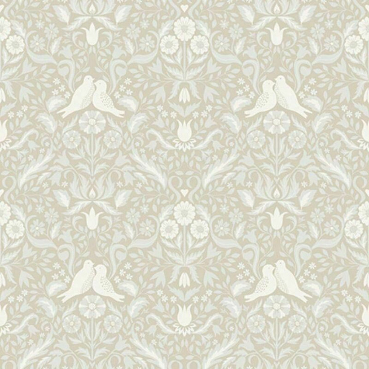 14026 - Ekbacka Floral Doves Beige Galerie Wallpaper