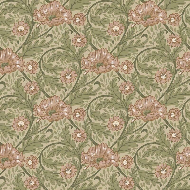 S13115 - Sommarang Garden Floral Green Galerie Wallpaper
