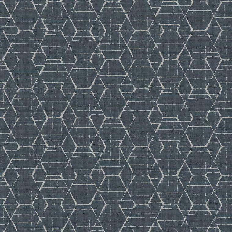 Galerie G78247 - Atmosphere Hexagon Geometric BLUE Galerie Wallpaper roll - luxury design for UK feature walls