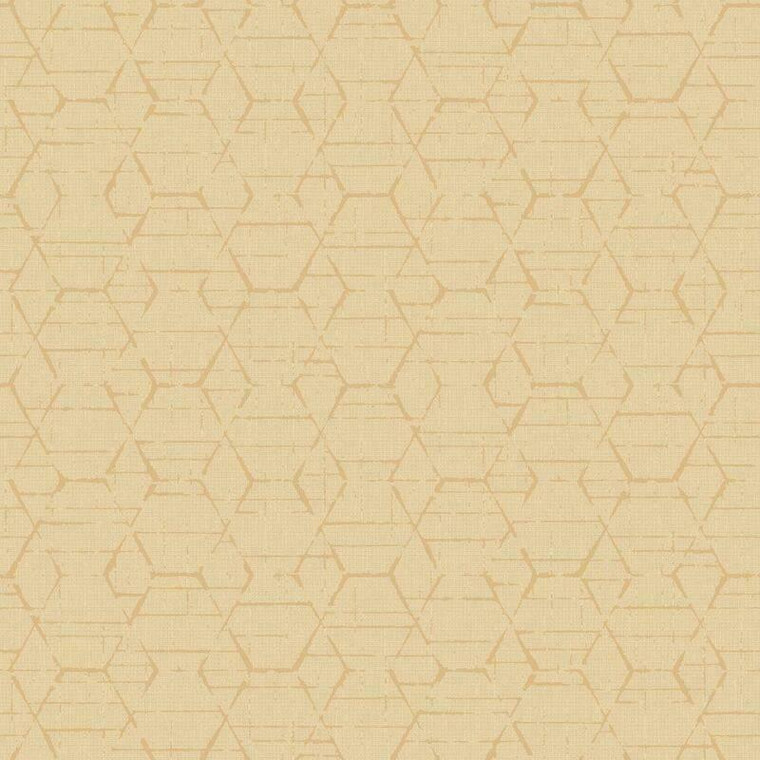 Galerie G78249 - Atmosphere Hexagon Geometric OCHRE GOLD Galerie Wallpaper roll - luxury design for UK feature walls