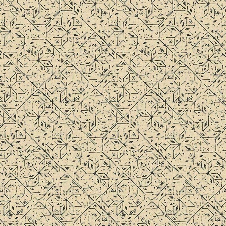 G78335 - Bazaar Geometric Tile Black, light ochre Galerie Wallpaper