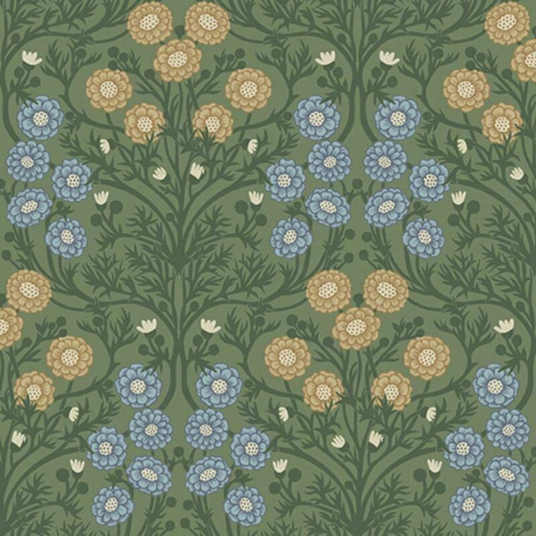 14019 - Ekbacka Trailing Floral Green Galerie Wallpaper