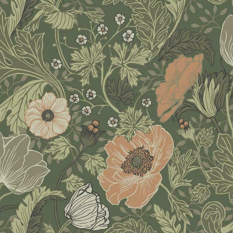 44104 - Apelviken2 Floral Green Galerie Wallpaper