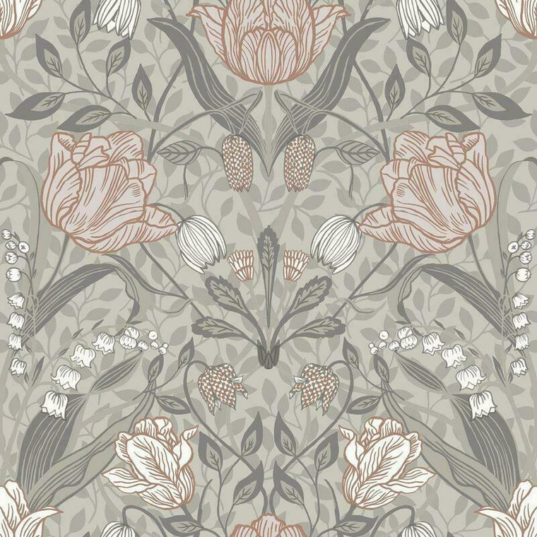 Galerie 44105 - Apelviken2 Floral Tulips Beige Galerie Wallpaper roll - luxury design for UK feature walls