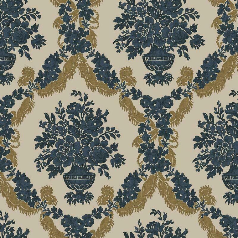 23629 - Italian Classics 4 Damask blue Galerie Wallpaper