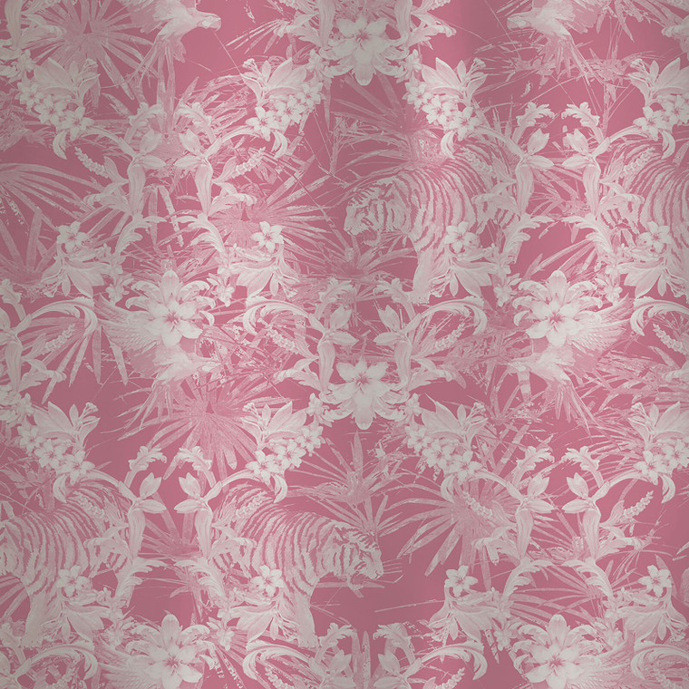 12588 - Ted Baker Fantasia Animals Metallic Pink Silver Galerie Wallpaper