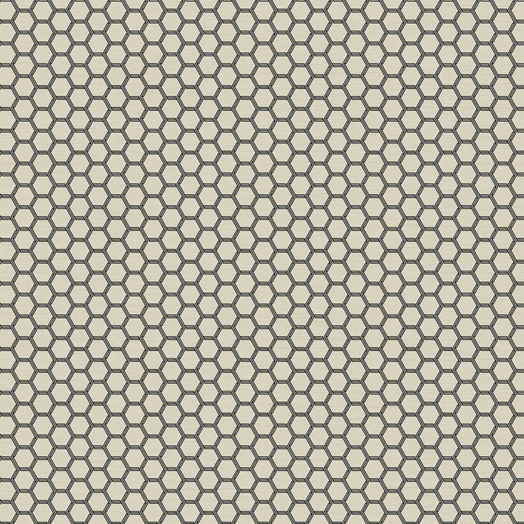 12634 - Ted Baker Fantasia Geometric Cream Black Galerie Wallpaper