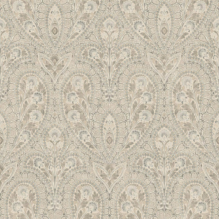 Galerie AF37729 - Abby Rose 4 Ornamental Damask Grey Black Beige Galerie Wallpaper roll - luxury design for UK feature walls