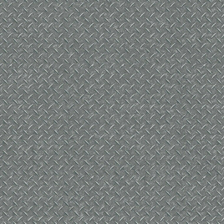 G45174 - Nostalgie Diamond Plate Silver Grey Galerie Wallpaper