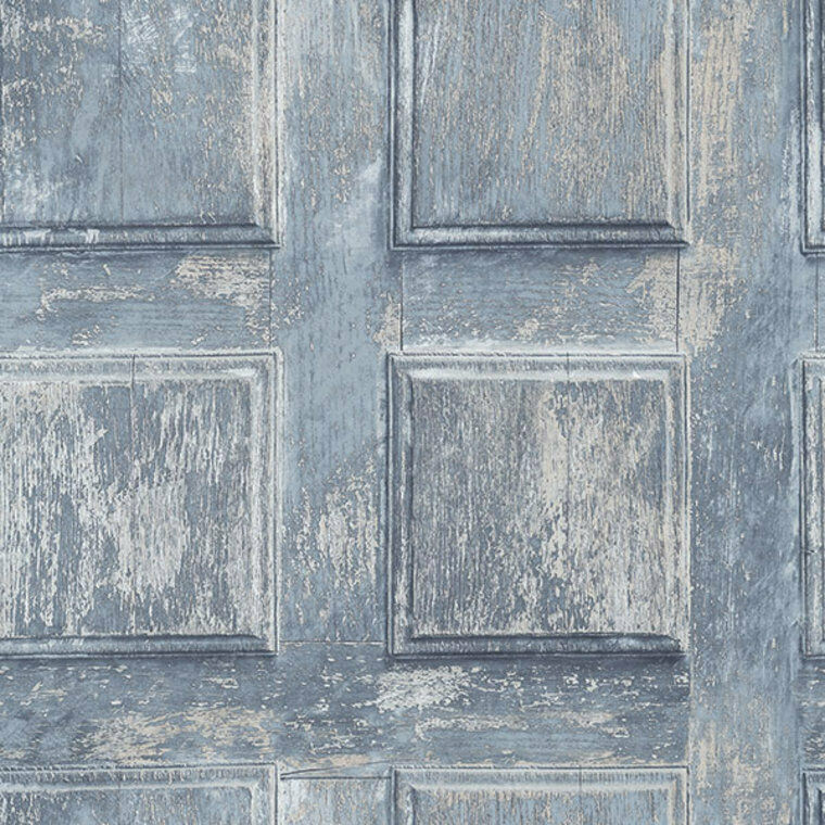 G56562 - Nostalgie Door Panelling Blue Beige Galerie Wallpaper