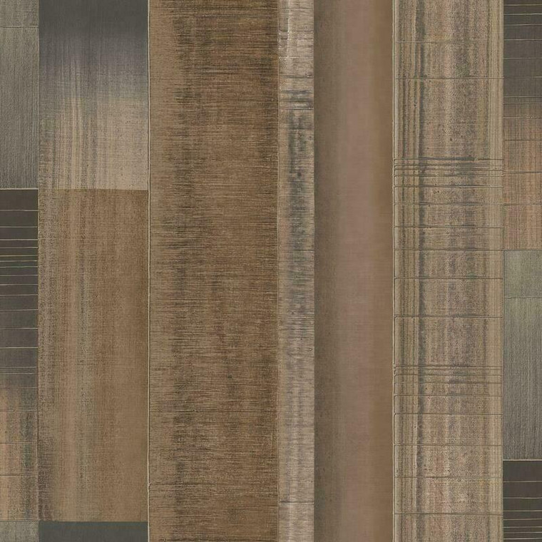 G56572 - TexStyle Blocks Stripes Brown, Black, Ink Galerie Wallpaper
