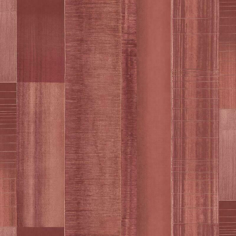 G56574 - TexStyle Blocks Stripes Red, Rose Gold Galerie Wallpaper