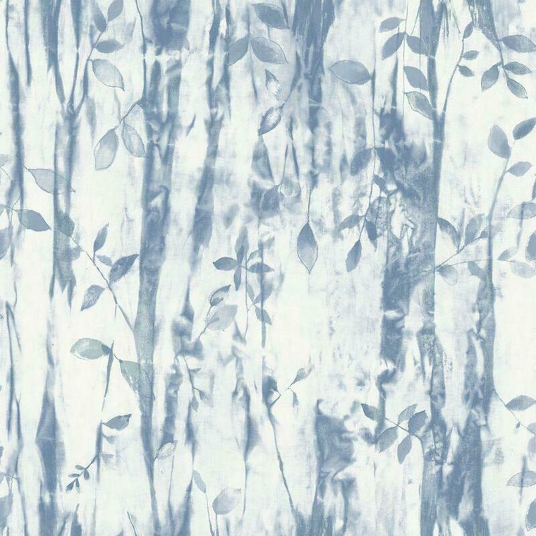 Galerie G78232 - Atmosphere Leafy Woodland BLUE Galerie Wallpaper roll - luxury design for UK feature walls