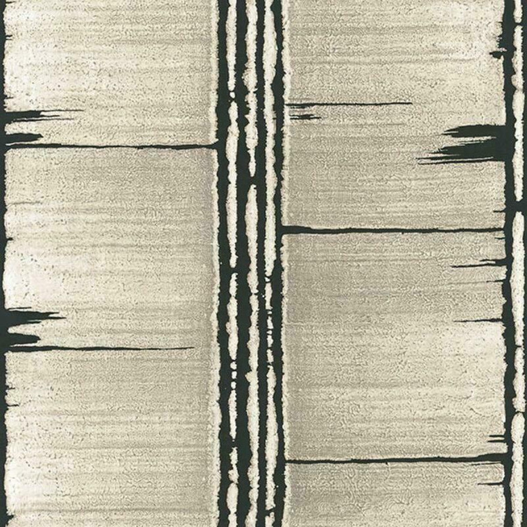 Galerie G78285 - Bazaar Rustic Panelling Taupe, black Galerie Wallpaper roll - luxury design for UK feature walls