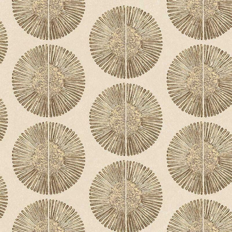 Galerie G78332 - Bazaar Trible Circles Brown, Gold Galerie Wallpaper roll - luxury design for UK feature walls