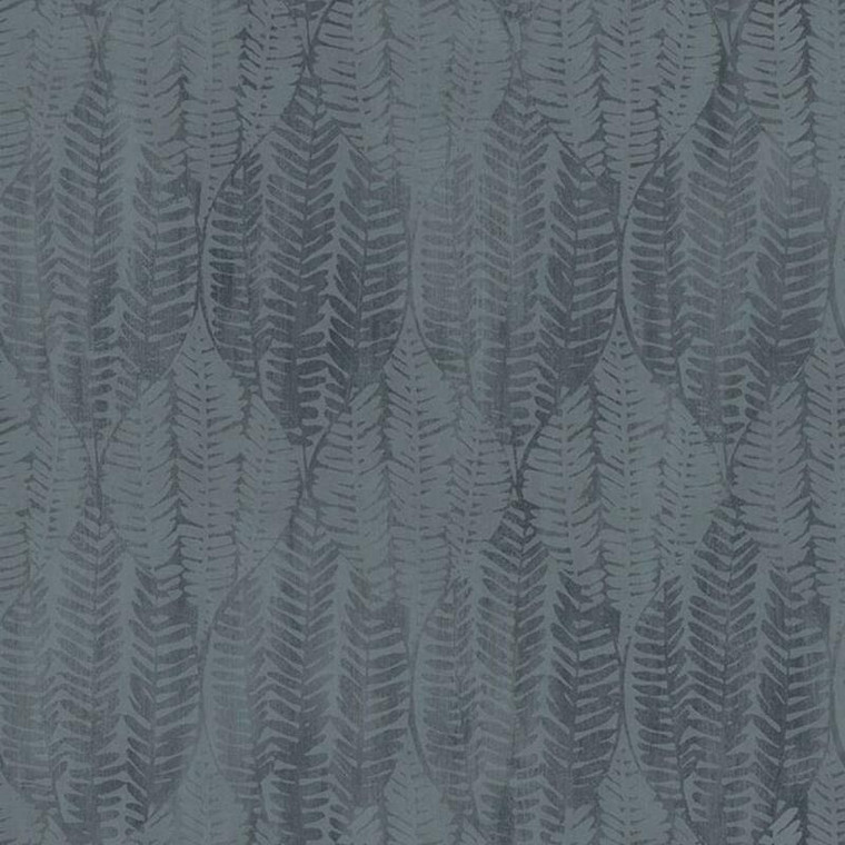 G78339 - Bazaar Wasabi Leaves Dark Teal Galerie Wallpaper