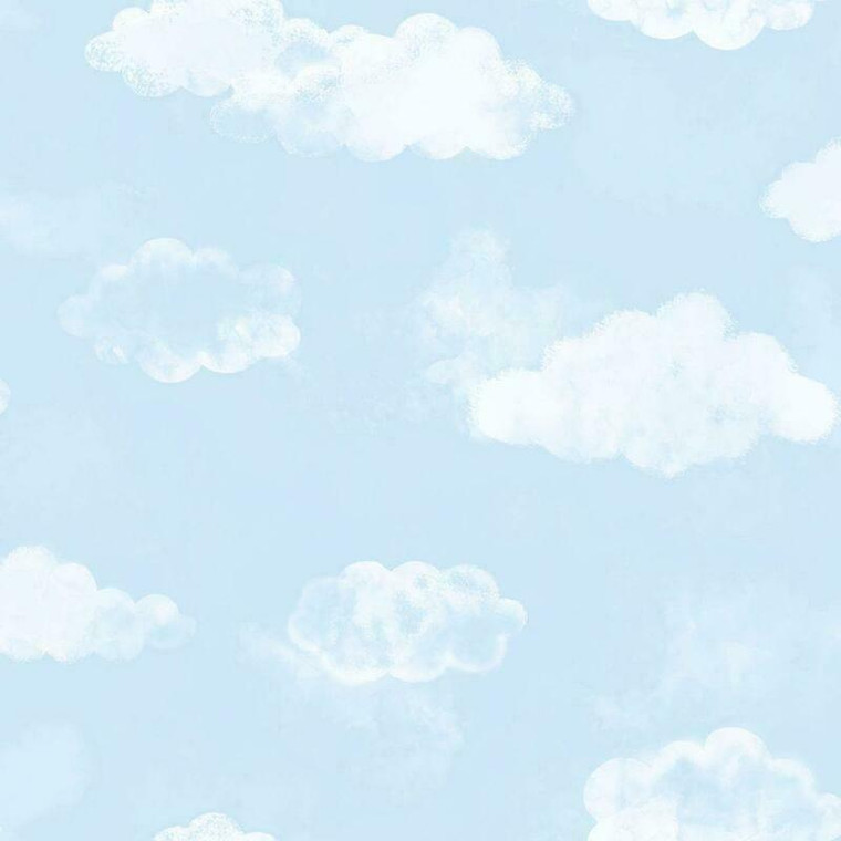 G78359 - Tiny Tots 2 Cloud Sky Blue Galerie Wallpaper