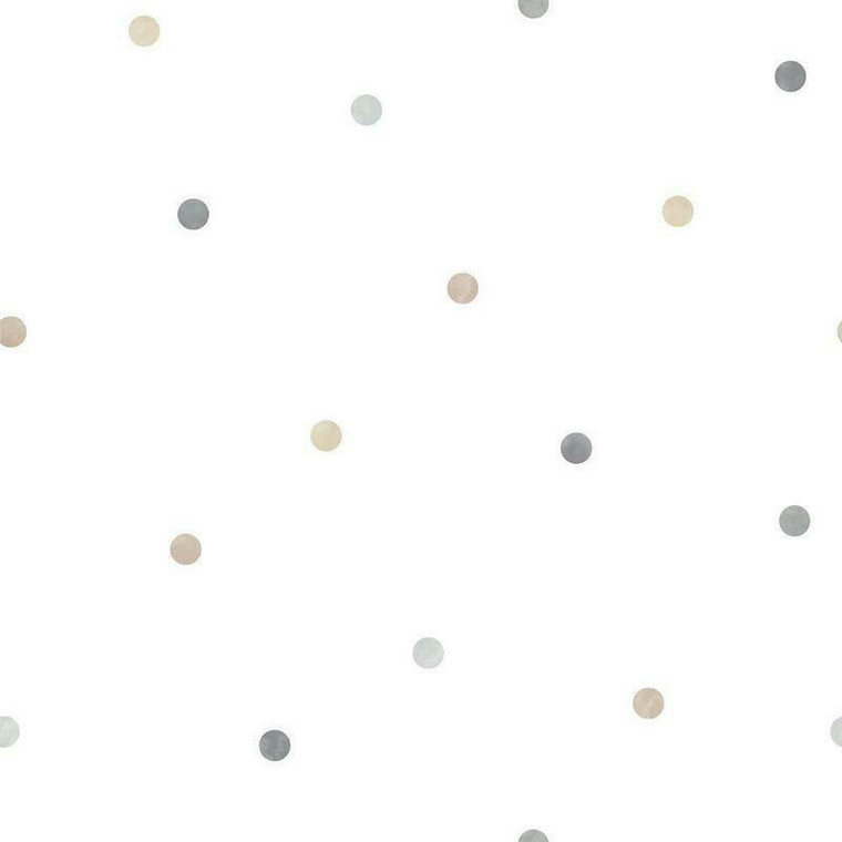 G78365 - Tiny Tots 2 Dots Beige Grey Tan Galerie Wallpaper