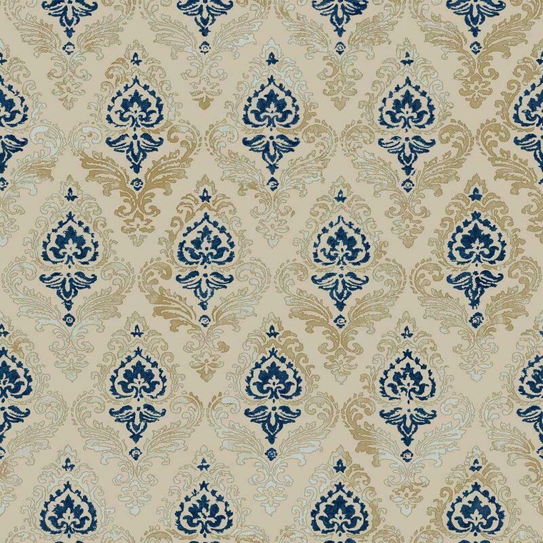 23639 - Italian Classics 4 Damask blue Galerie Wallpaper
