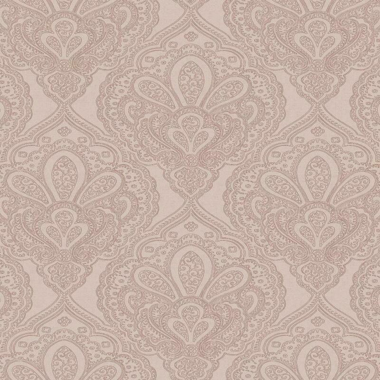 Galerie DWP0247-04 - Emporium Mehndi Damask Pink and Rose Gold Galerie Wallpaper roll - luxury design for UK feature walls