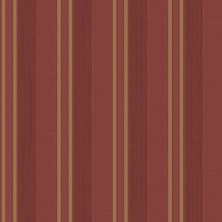 G67627 - Palazzo Striped Deep Red Gold Galerie Wallpaper