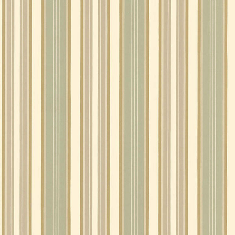 SD25661- Stripes & Damasks Cream Green Stripes Galerie Wallpaper