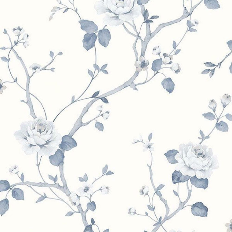 G67600 - Palazzo Floral Blue White Galerie Wallpaper
