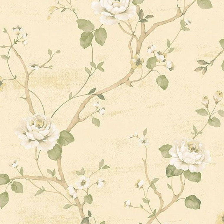 G67602 - Palazzo Floral Green Brown Sand Galerie Wallpaper