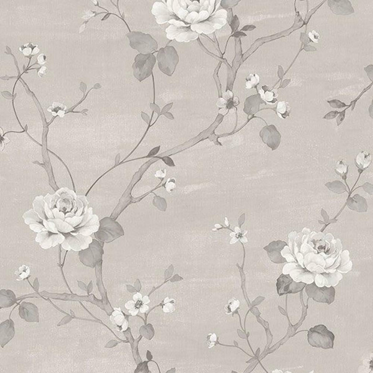 G67603 - Palazzo Floral Grey Galerie Wallpaper