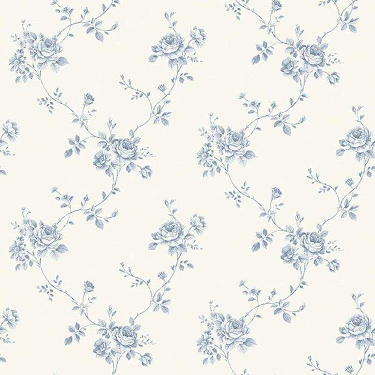 G67630 - Palazzo Floral Trail Blue Galerie Wallpaper