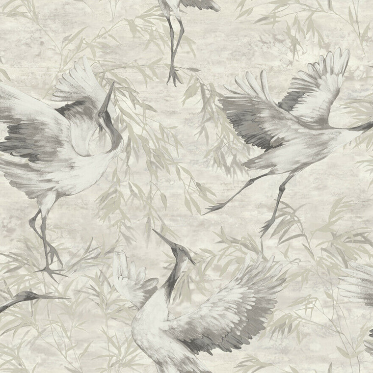 36102 - Patagonia Cranes Birds Beige Holden Wallpaper