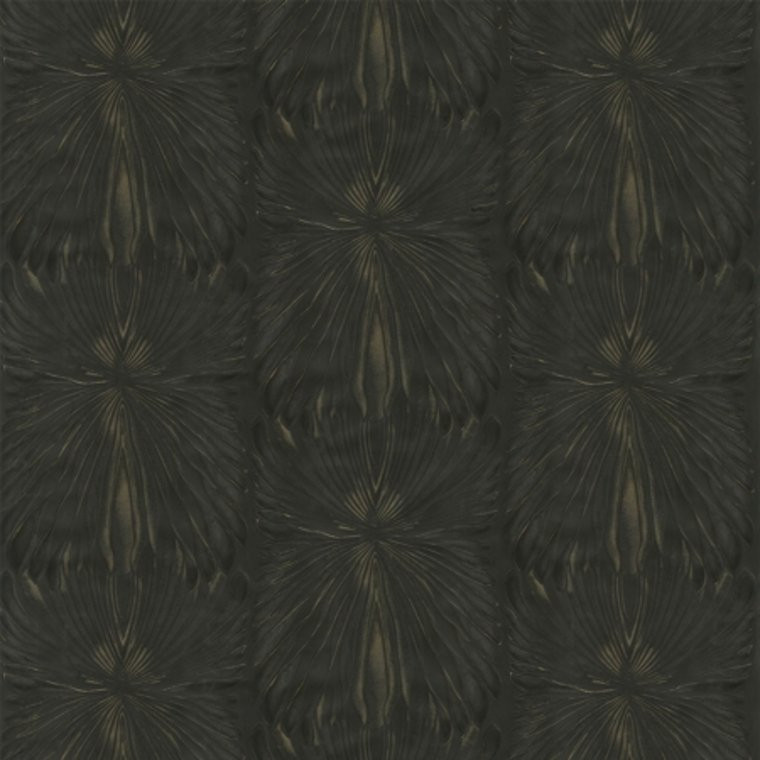 19006 - Roberto Cavalli 8 Black Champagne Imitation Leather Wallpaper