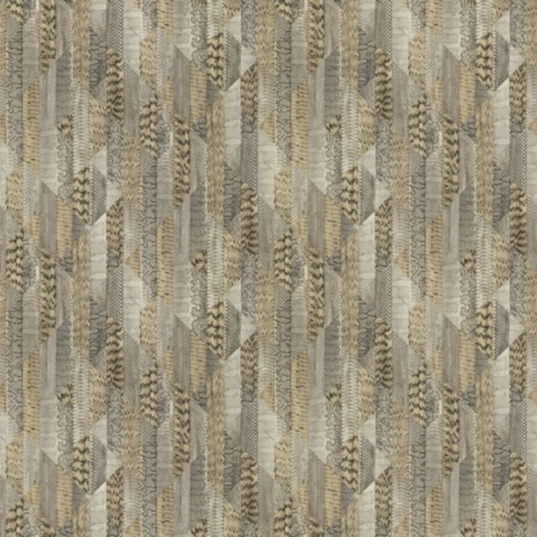 19065 - Roberto Cavalli 8 Brown Taupe Patterned Tiled Geometric Wallpaper