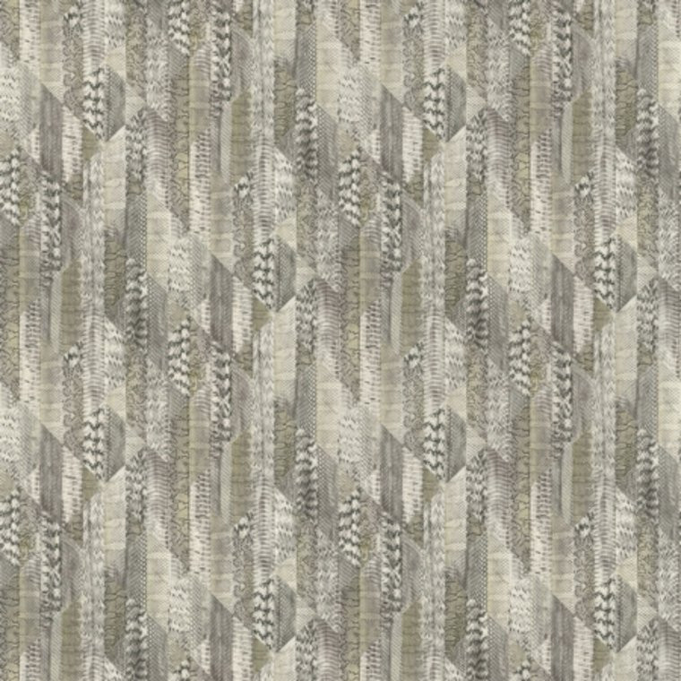 19066 - Roberto Cavalli 8 Grey Olive Taupe Patterned Tiled Geometric Wallpaper