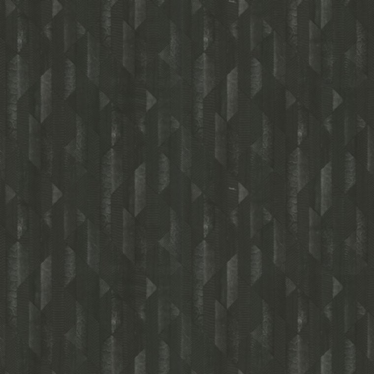 19067 - Roberto Cavalli 8 Black Charcoal Patterned Tiled Geometric Wallpaper