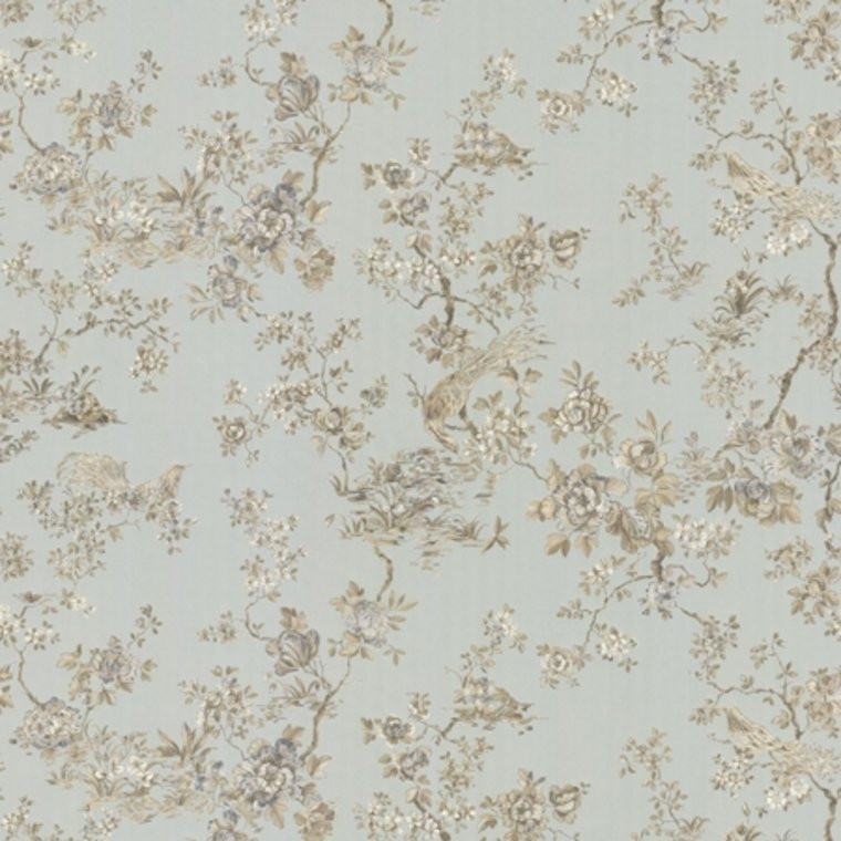 19047 - Roberto Cavalli 8 Grey Gold Silver Trees Birds Plants Wallpaper