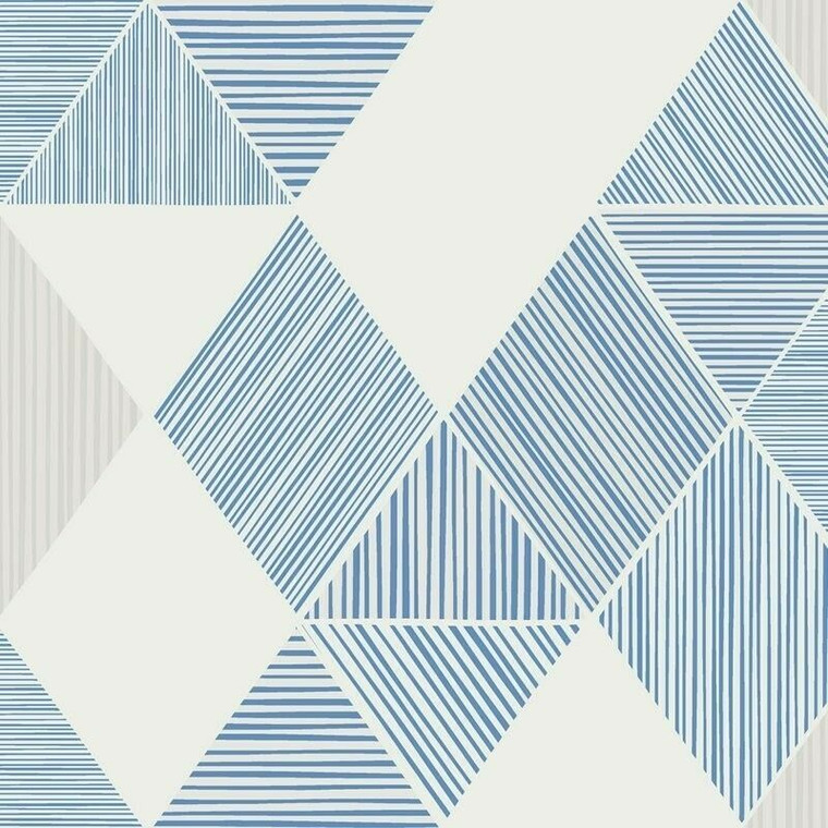 NH50802 - Stonyhurst Geometric Blue SJ Dixons Wallpaper