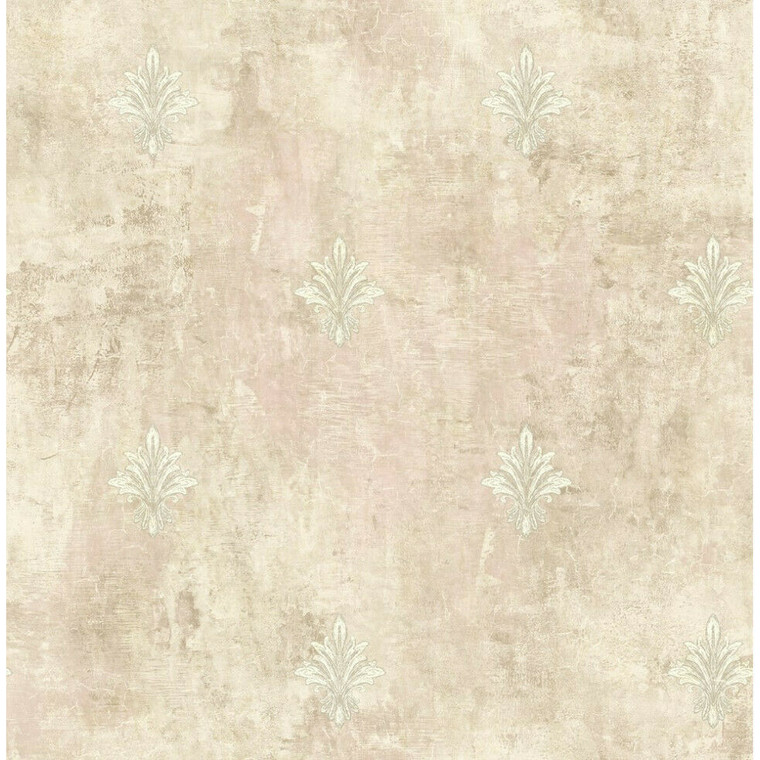 NH22101 - Brockhall Fleur de lis Powder Pink SJ Dixons Wallpaper