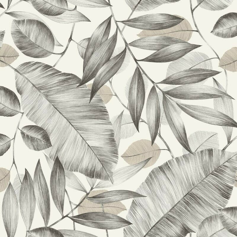 NH50700 - Stonyhurst Skeletal Leaf Chocolate SJ Dixons Wallpaper