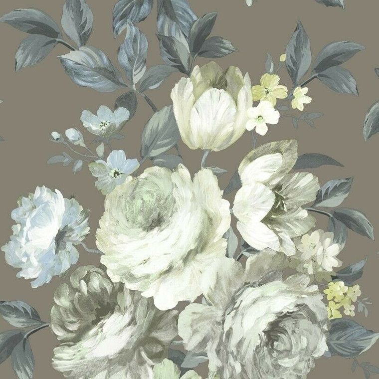 NH50006 - Stonyhurst Bouquet Green SJ Dixons Wallpaper