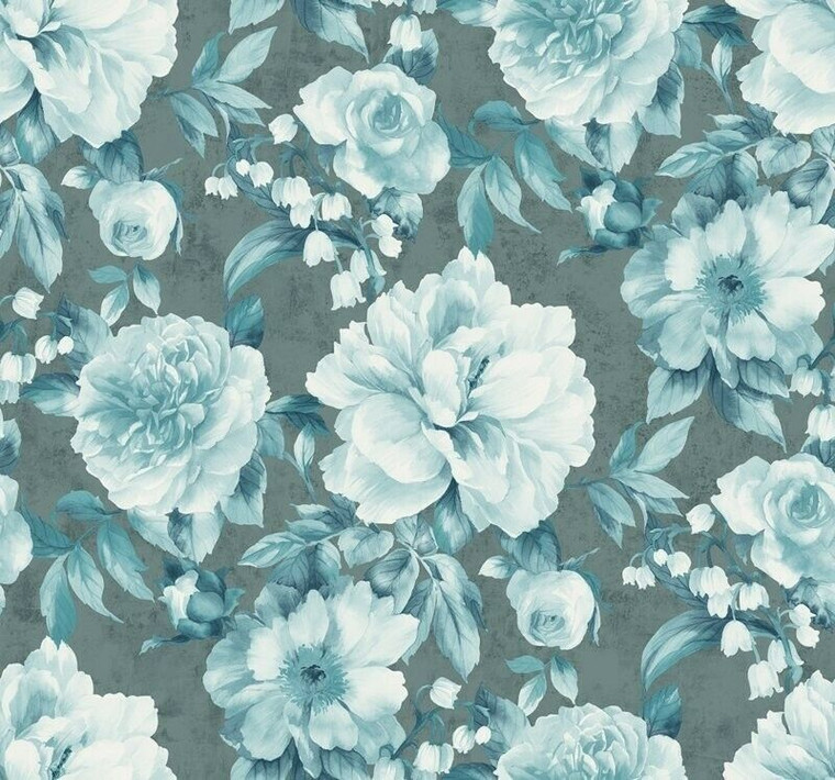 NH51502 - Stonyhurst Roses Sea Foam SJ Dixons Wallpaper