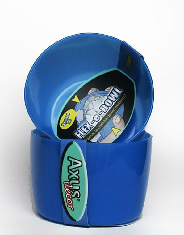 500ml Axus Flex-e-bowl Flexible Silicone Easy Clean Filler Bowl Blue