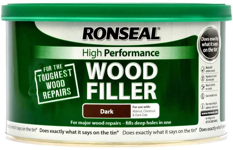 Ronseal HPWFD275G 275g High Performance Wood Filler - Dark