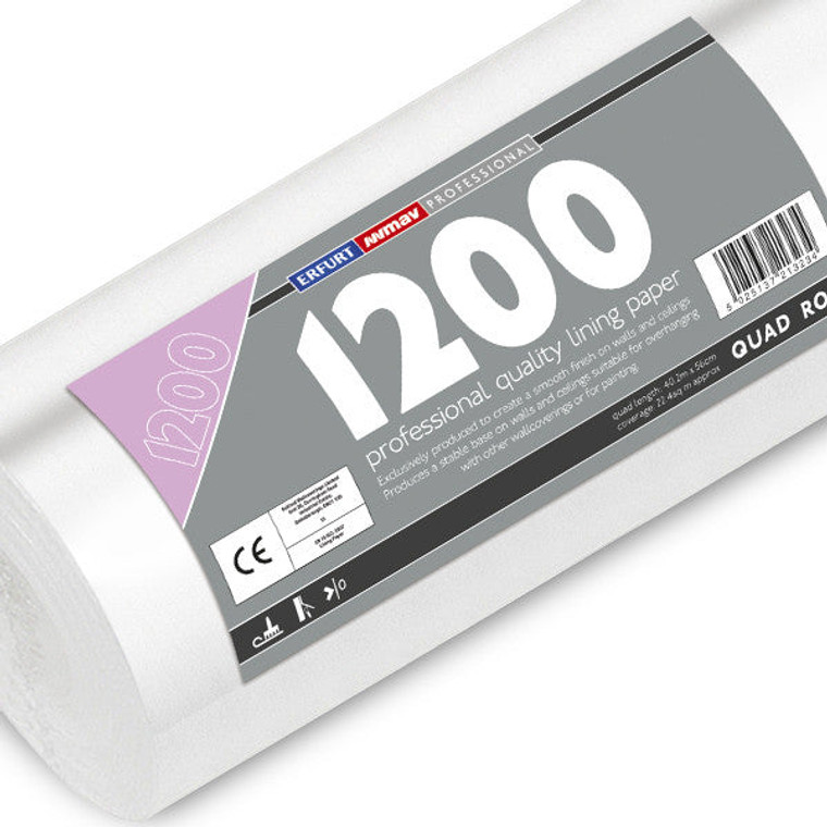 Mav Erfurt 1200 Grade Lining Paper QUAD Roll (40m x 53cm)