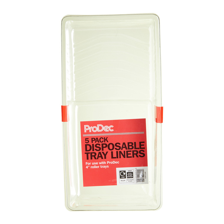 Pack Of 5 Moulded Plastic Rodo Liners For 4" Mini Roller Paint Tray