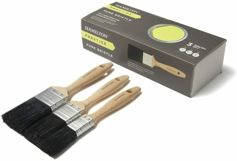 Hamilton Prestige Bristle Blend Paint Brush 3pc Set 1 x 1", 1.5" and 2"